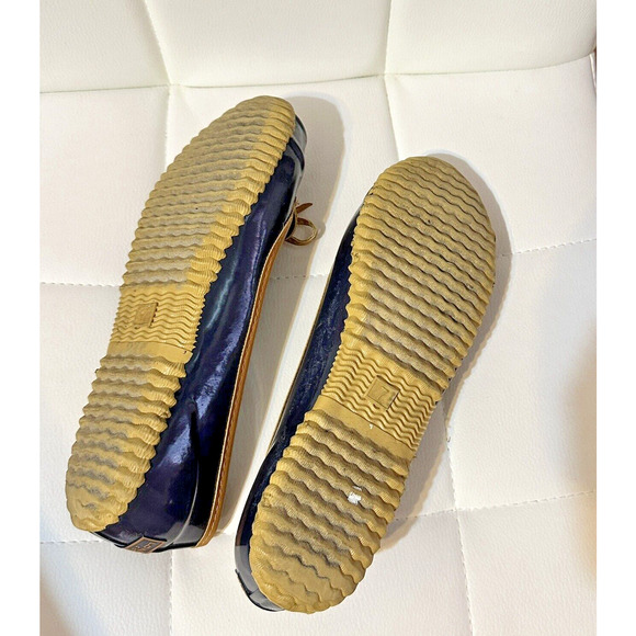 London Fog Collection Women's Webster Flat Duck Rain Shoe Blue Slip-On Ballet 7 - Picture 7 of 7